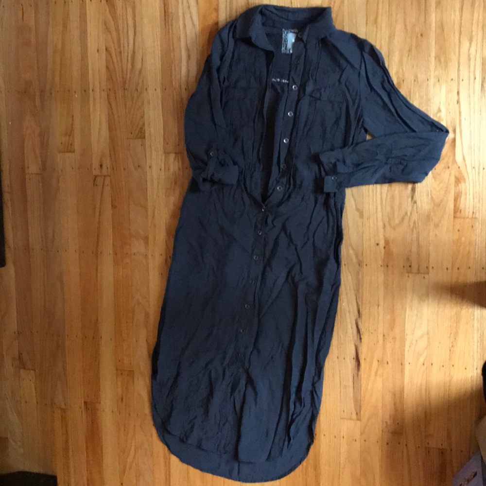 Anthropologie midi shirt dress with drawstring sz2